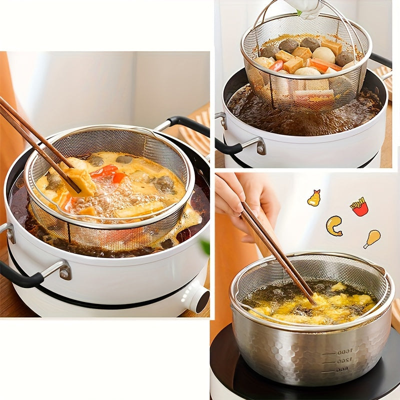 Mustahkam zanglamas po'latdan yasalgan bug'lash savati, uch oyoqli turuvchi - sabzavotlar, makaron va boshqalar uchun ideal - ko'p funksiyali va xavfsiz to'r dizayni