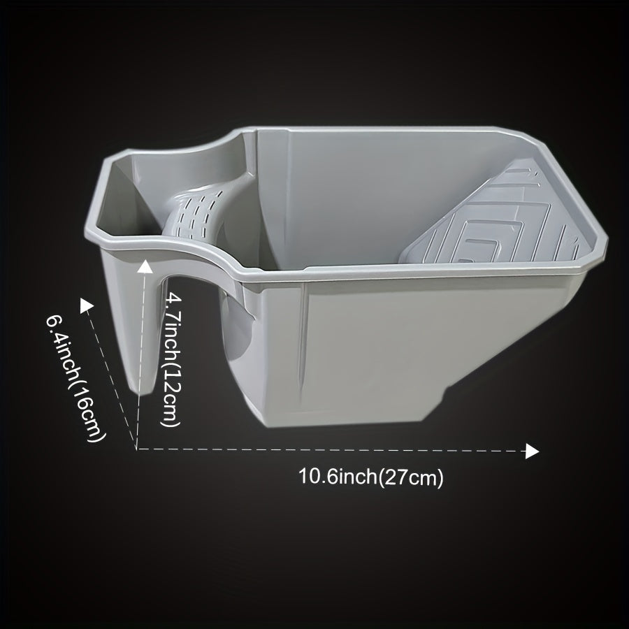 Handheld Paint Cup with Roller Frame Gray 4-Inch Large Capacity Durable PP