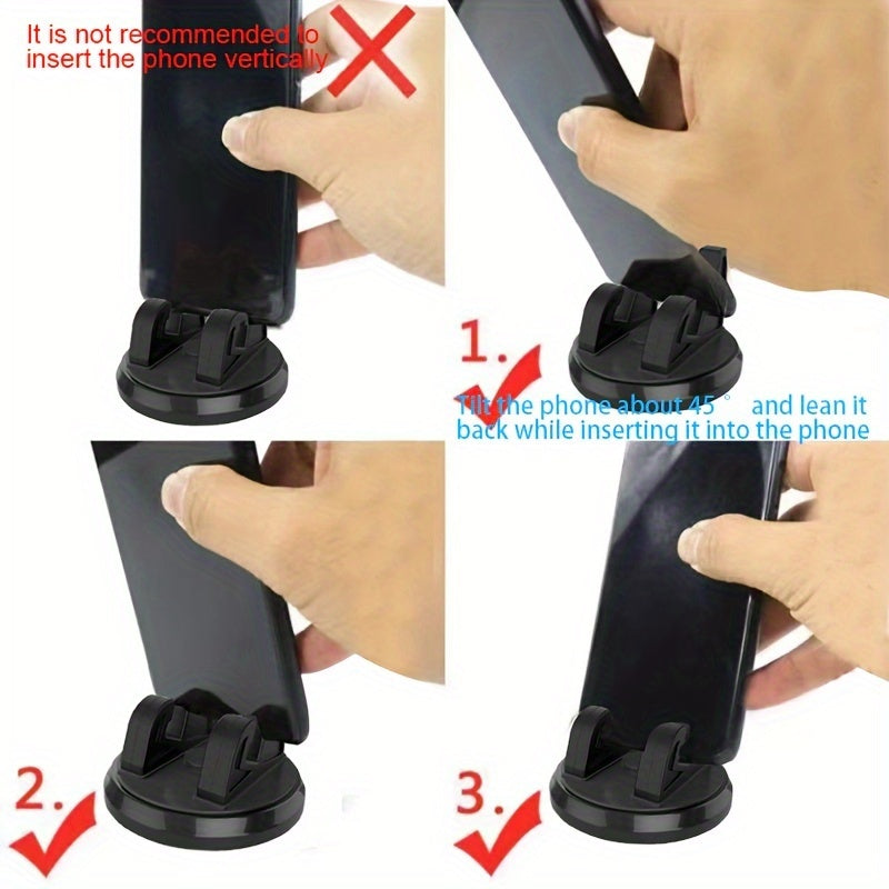 Soporte para teléfono de coche de silicona, soporte de escritorio con rotación de 360°, accesorio antideslizante para coche