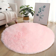 Pink Shaggy Area Rug Soft Non-Slip Absorbent for Bedroom Living Room Play Area