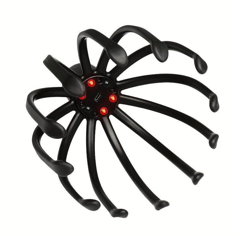 USB Rechargeable Head Massager with 360° Multi-Claw Vibration Deep Tissue Stimulator