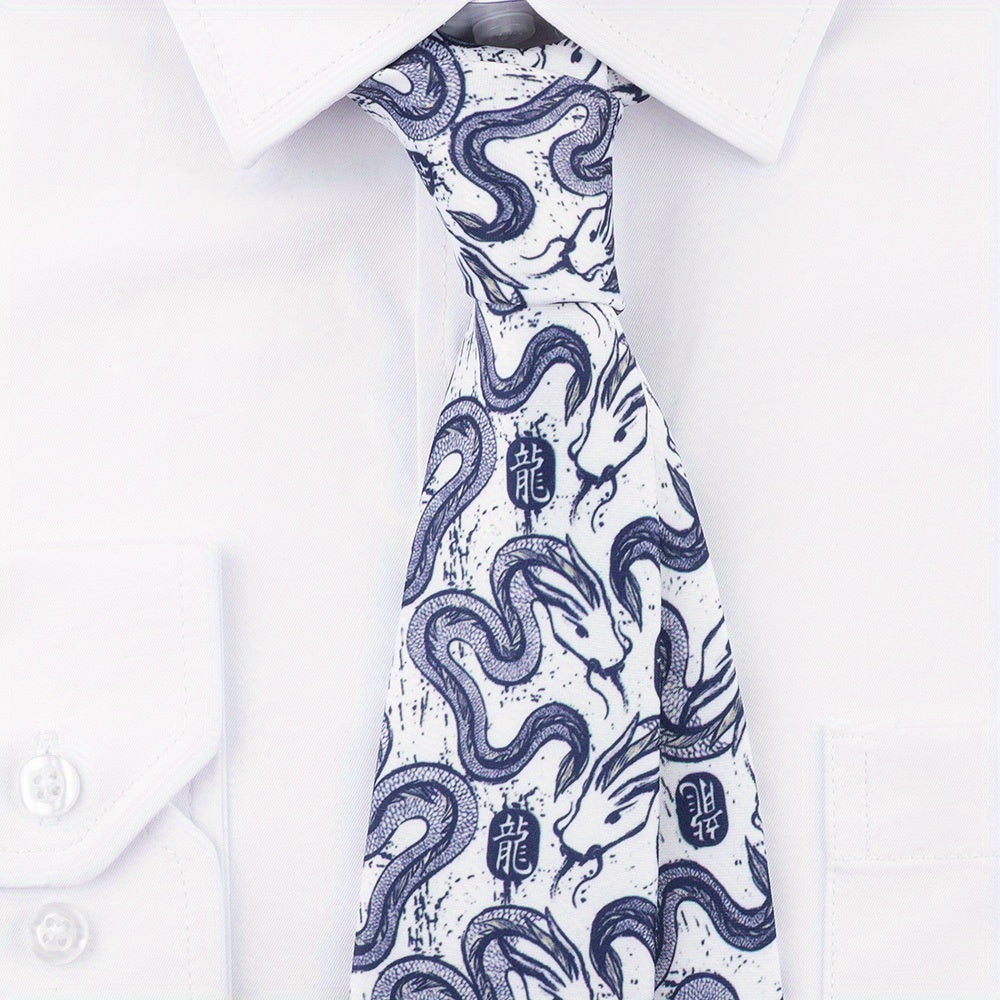 Men's Polyester Tie with Multicolor Modern Novelty Print