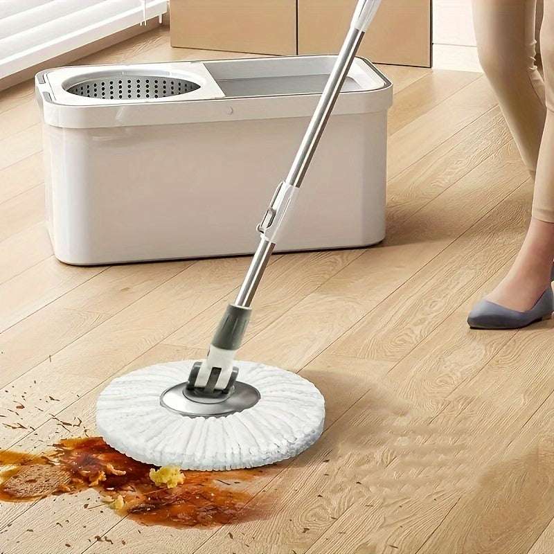 Aylanuvchi mop va kova to'plami, bo'linadigan loy kova va mop matolari bilan ho'l va quruq tozalash uchun