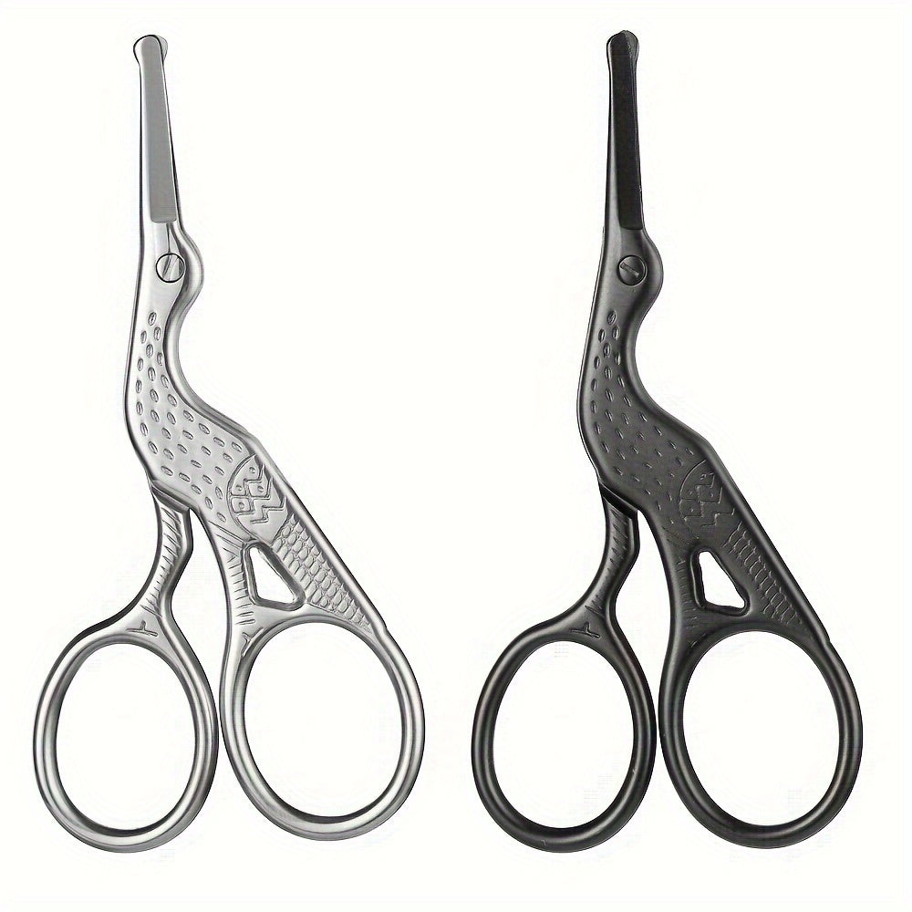 Unisex Stainless Steel Precision Nose Hair Scissors with Safety Tip