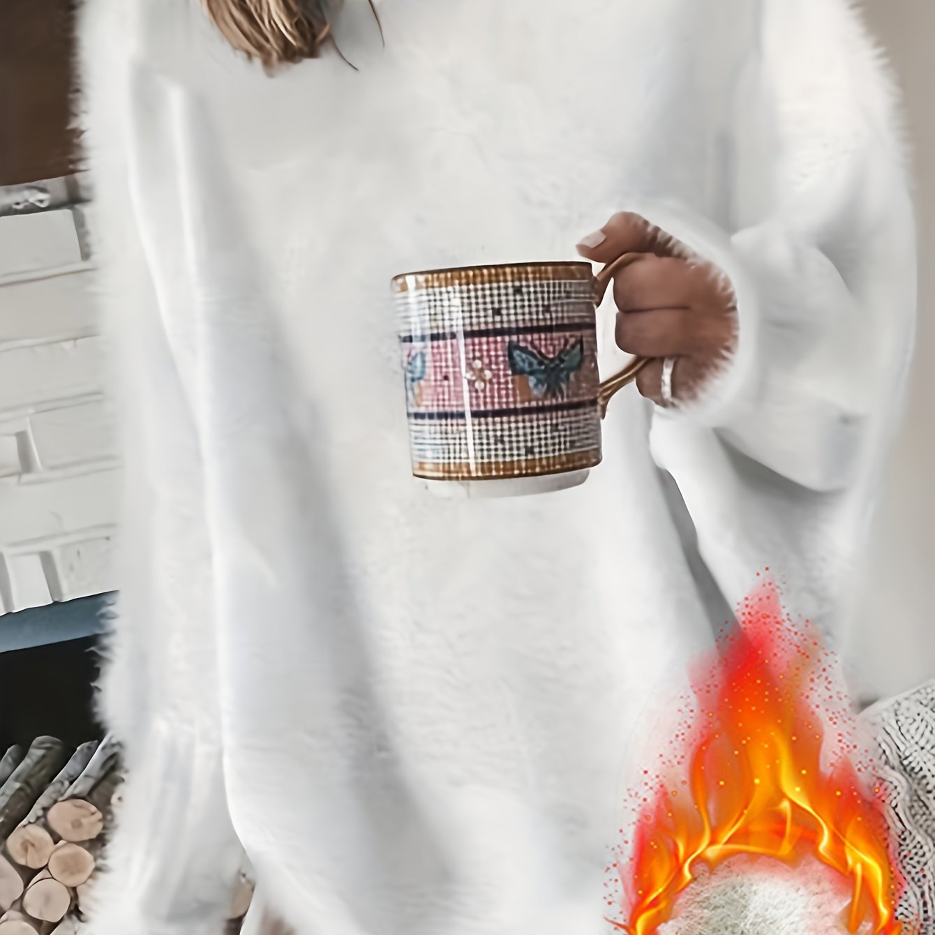 Suéter de punto negro de talla grande para mujer, suéter cálido de invierno