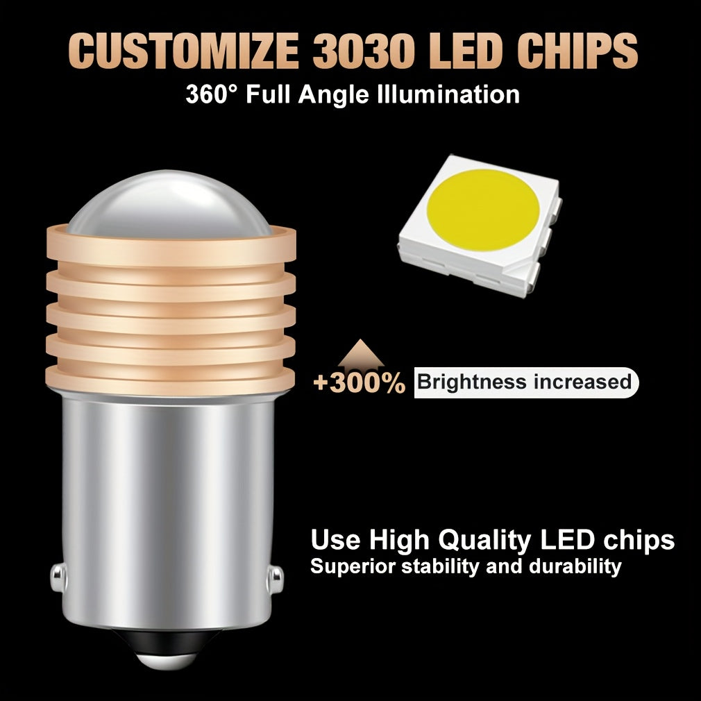 2PCS LED Car Tail Lights 1156 P21W 1157 BAY15D HD Projector Lens