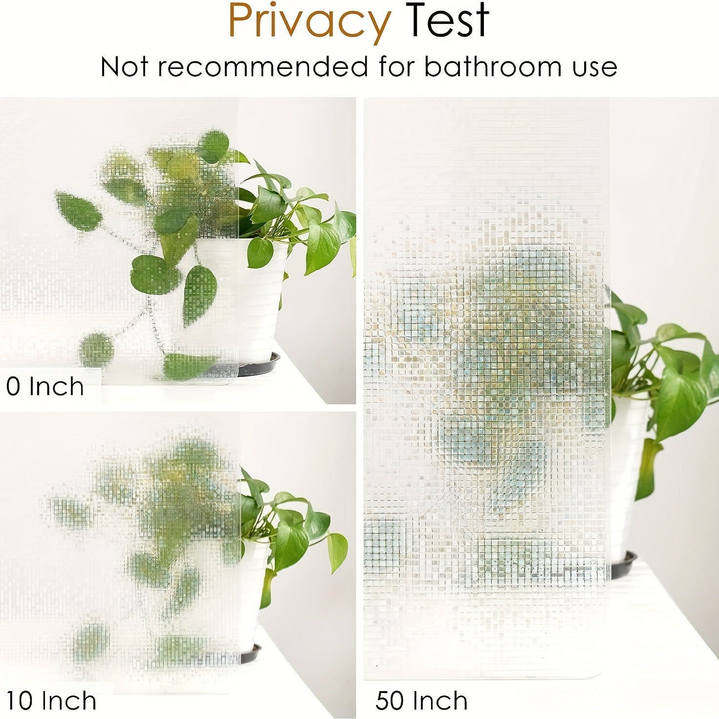 Frosted Retro Mosaic Grid Privacy Glass Film Heat Insulation Sun Protection