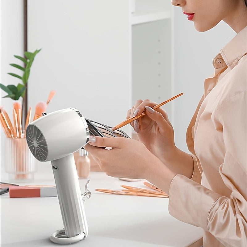 Портативный вентилятор с возможностью зарядки через USB - портативный охлаждающий мини-вентилятор с полупроводниковым покрытием, покрытым льдом, для использования в помещении и на улице, кабель питания в комплекте