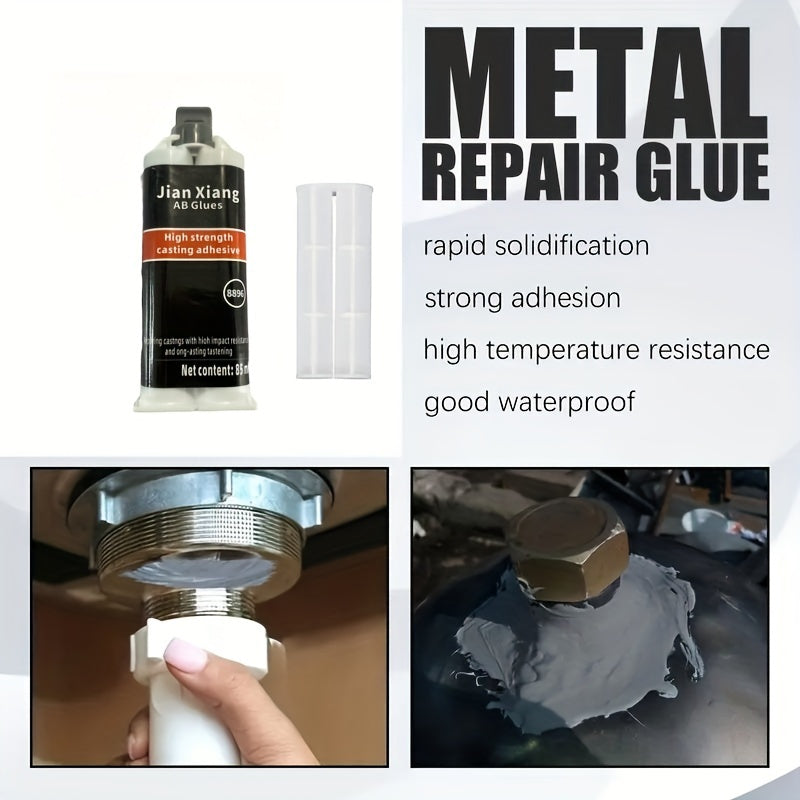 85ml Metal Repair Glue Epoxy Cold Welding Waterproof Heat Resistant Strong Bond