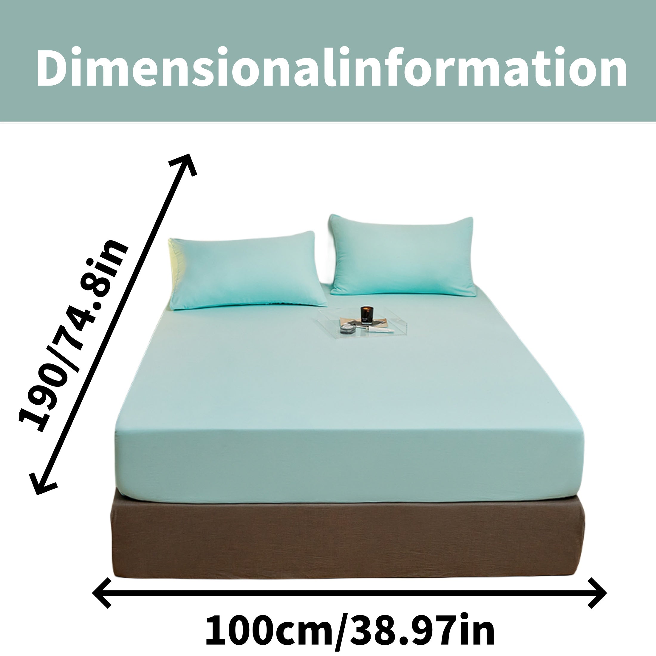 Juego de sábanas ajustadas de poliéster cepillado con 2 fundas de almohada, con bolsillo profundo, ropa de cama