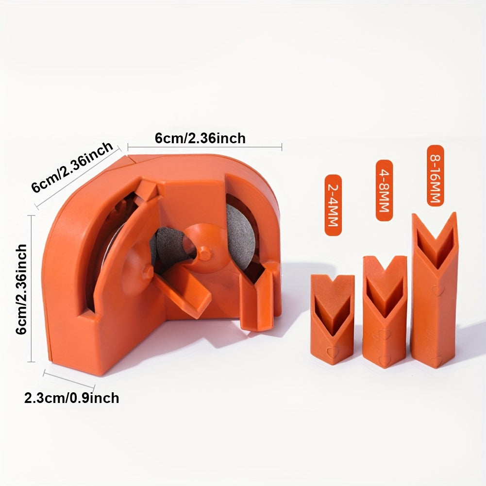 4-Piece Manual Drill Bit Sharpening Tool Set for Twist and Impact Drills