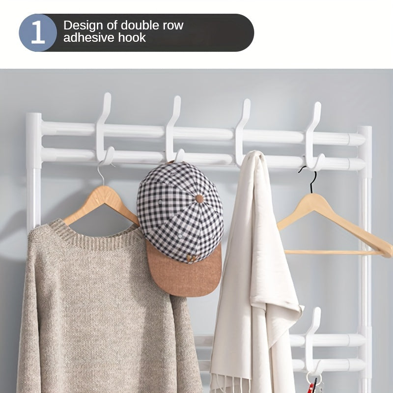 Entryway Organizer with Coat Rack Shoe Storage Hooks and Shelf for Home Entryway