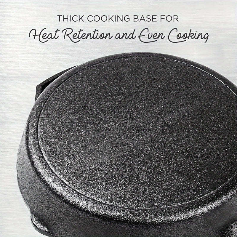 Deep Frying Pan 25.91cm Non-Stick Cast Iron Skillet for Gas and Induction