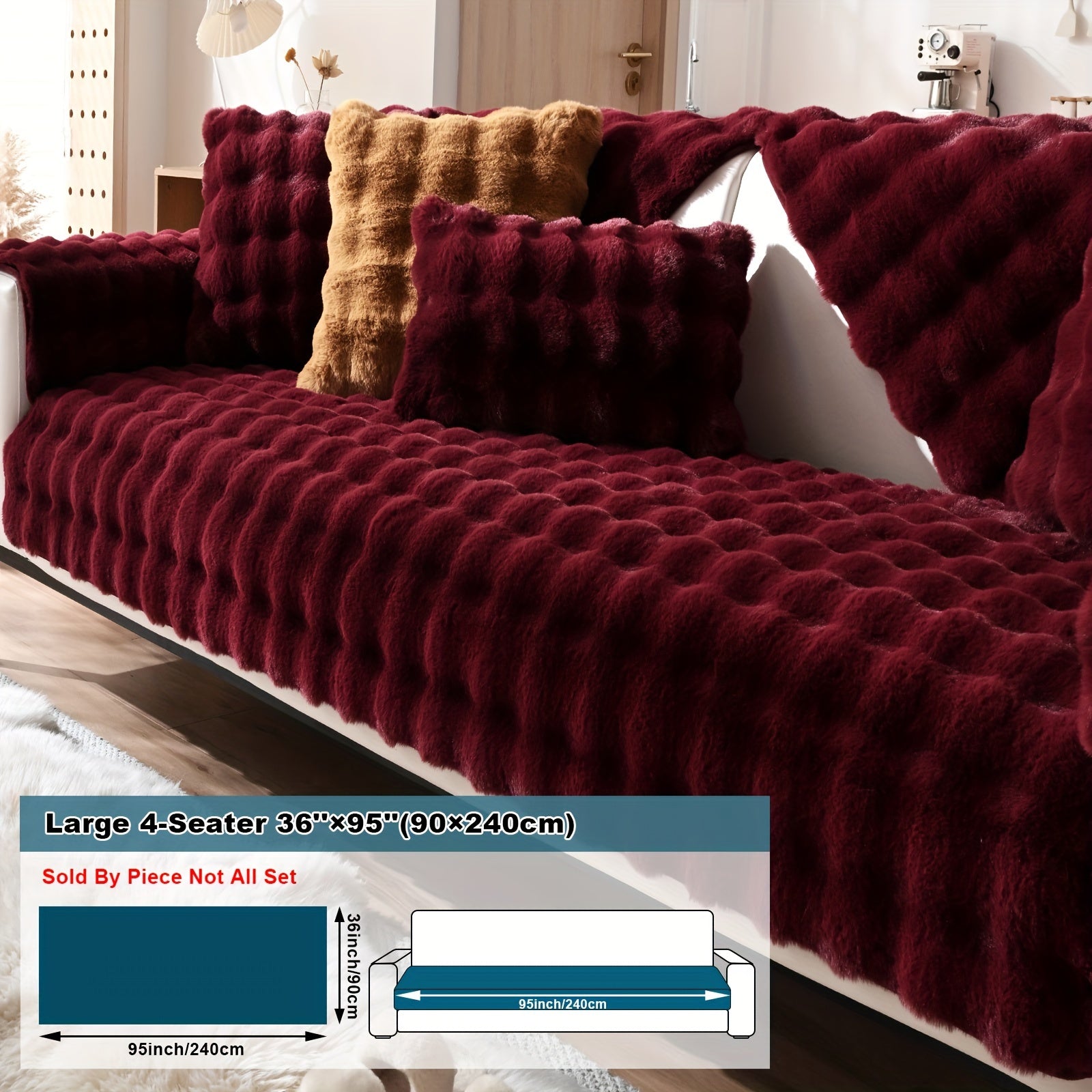 Имитация кролика плюшевая подушка-диван для домашних животных, дружелюбная к собакам с нескользящим чехлом для защиты мебели и декора в спальне, офисе или гостиной.