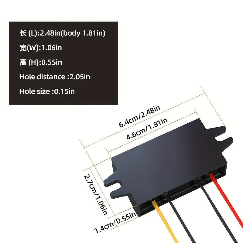 Adaptador de corriente para coche DC Convierte 12V/24V a 5V 3A Cargador de coche USB-C Micro USB