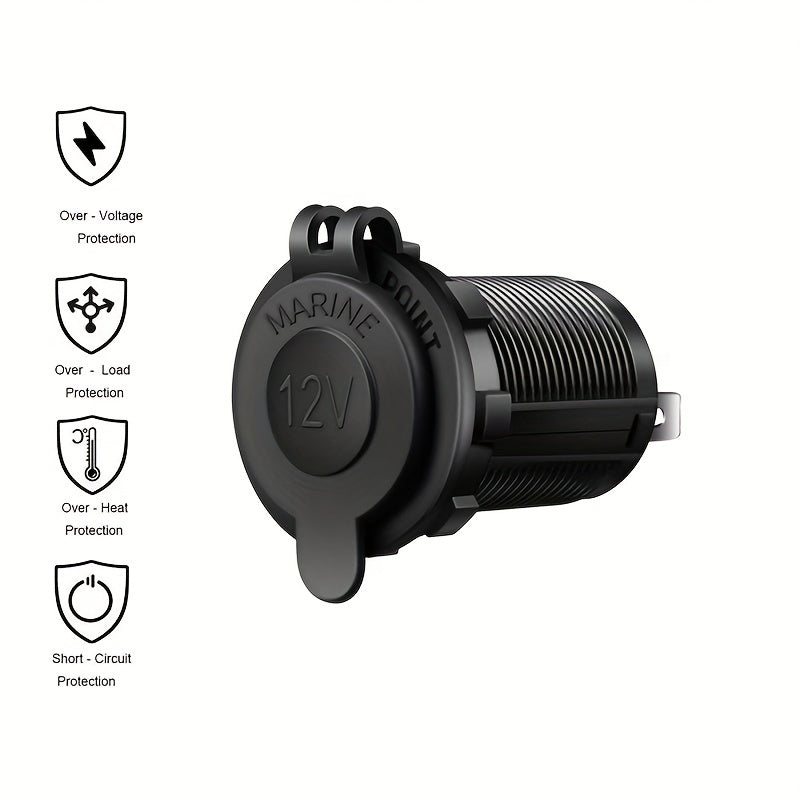 12V Vehicle Cigarette Lighter Socket Power Outlet for Cars Boats and More