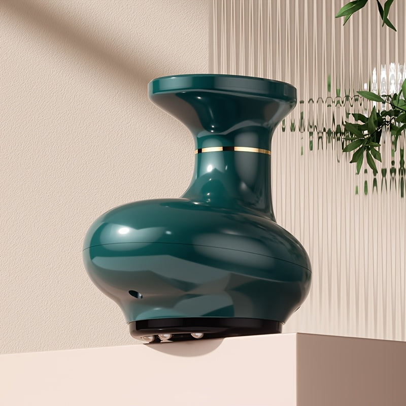 Qayta zaryadlanadigan aqlli vakuum qozon massajchisi, elektr isitish, Gua Sha so'rish qozon funksiyasi va 1200Mah litiy batareyasi bilan.