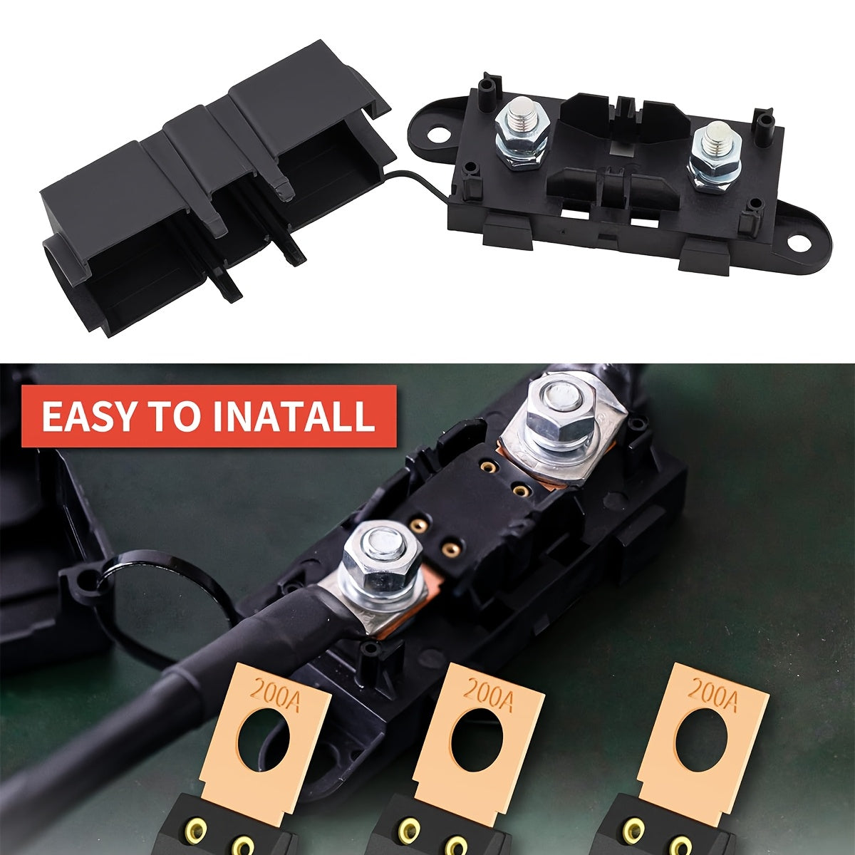 Avtomobillar uchun 30A-300A yuqori oqimli bolt-chiqish bilan avtomobil sig'imi tutgichi