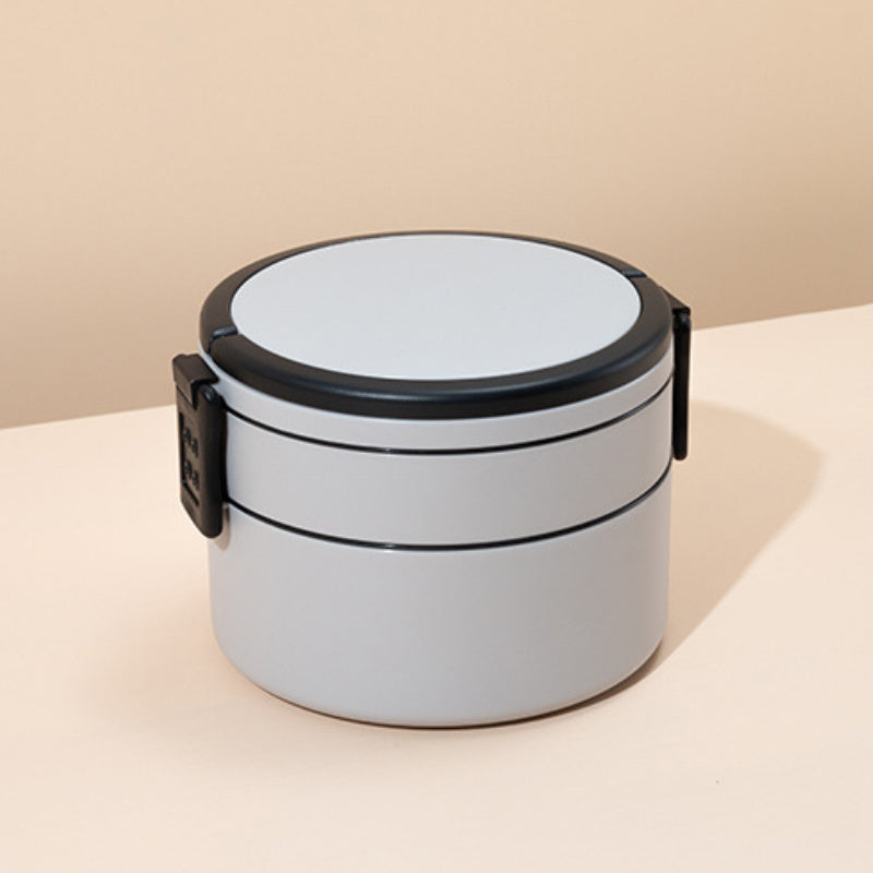 Qopqoq bilan portativ plastik ikki qatlamli ovqat qutisi - ofis, talabalar va harakatda ovqatlar uchun ideal. Mikroto'lqinli pechda xavfsiz va yangi saqlash dizayni.