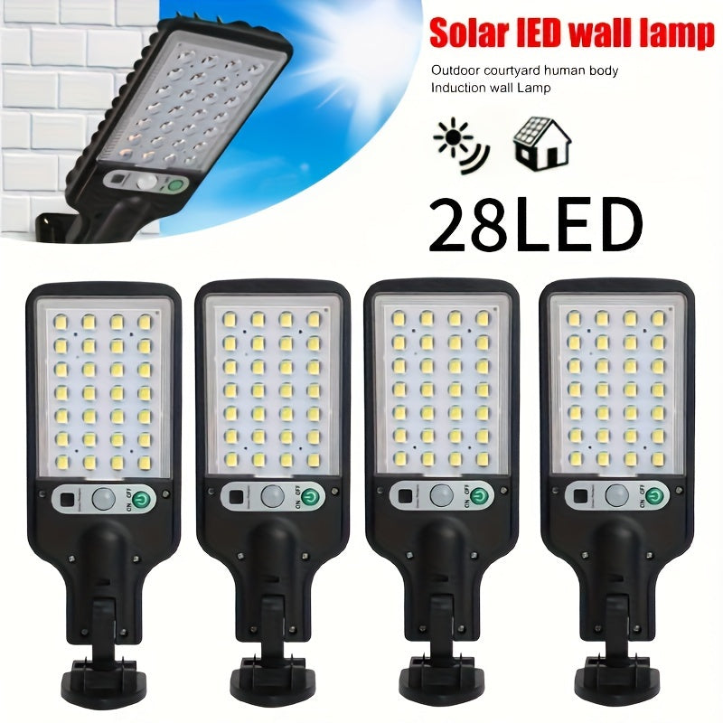 Outdoor Solar Street Light with Remote Control LED Wall Light Garden Light Human Body Sensing