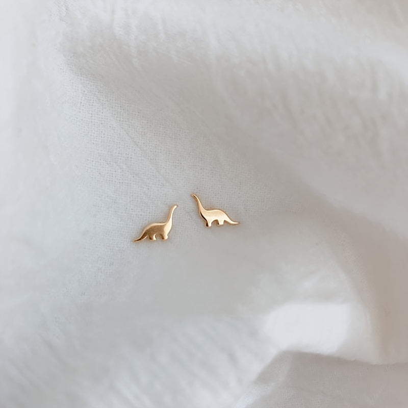 Женские серьги-гвоздики с динозаврами в винтажном стиле, милые украшения для вечеринки