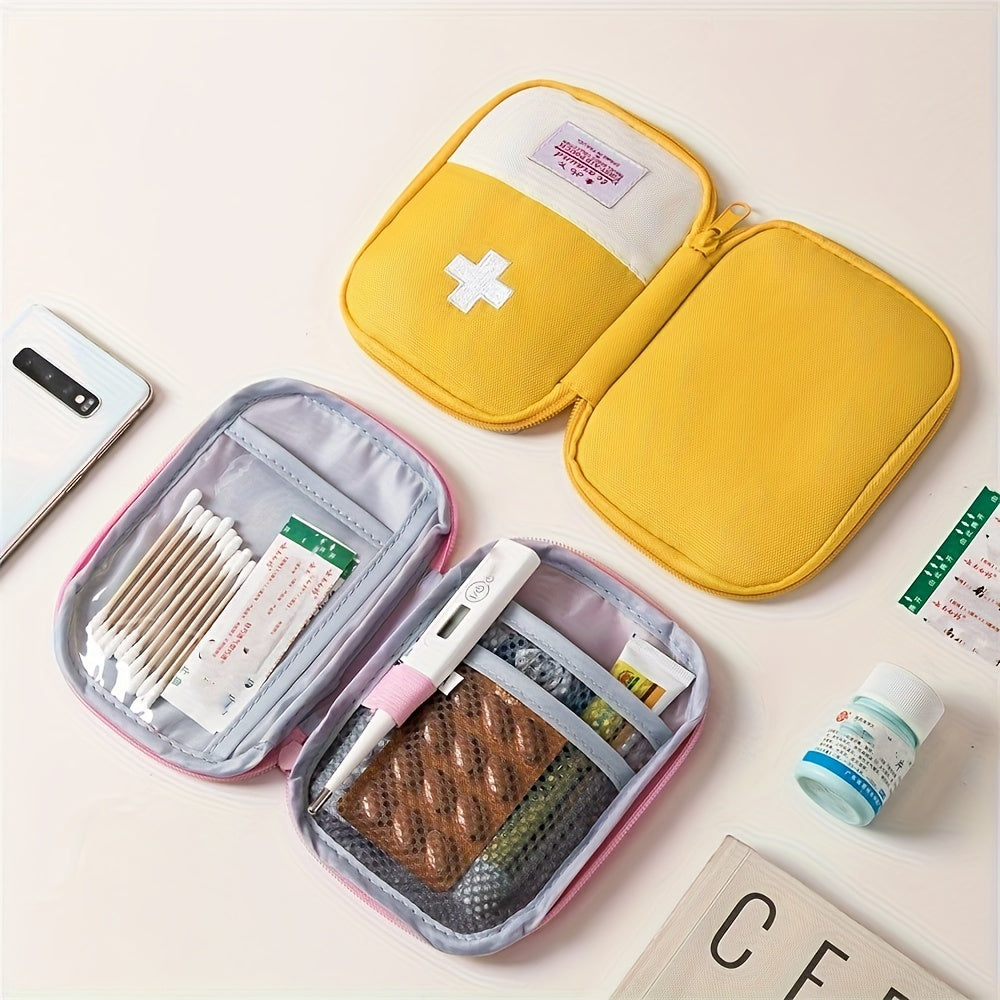 Unisex Compact Travel Medicine Organizer Odorless Portable First Aid Kit