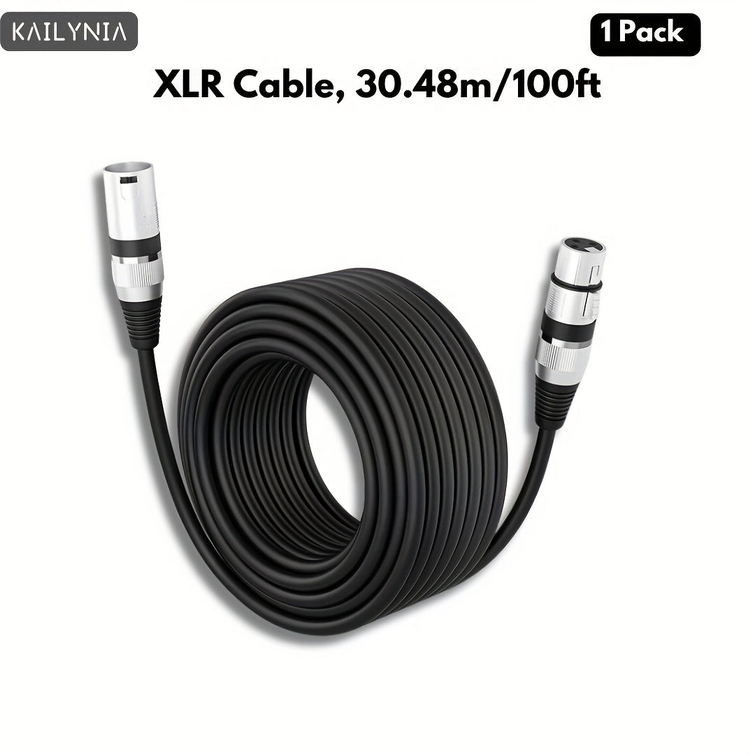 3-Pin Balanced XLR Audio Cable Male to Female Shielded for Microphones and Studio Use