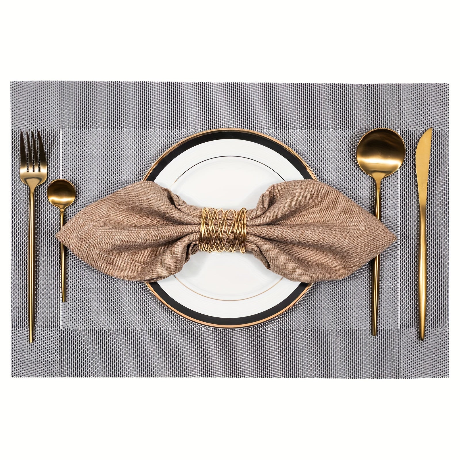 Set of 4, 6, or 8 Cotton Placemats for Dining Table