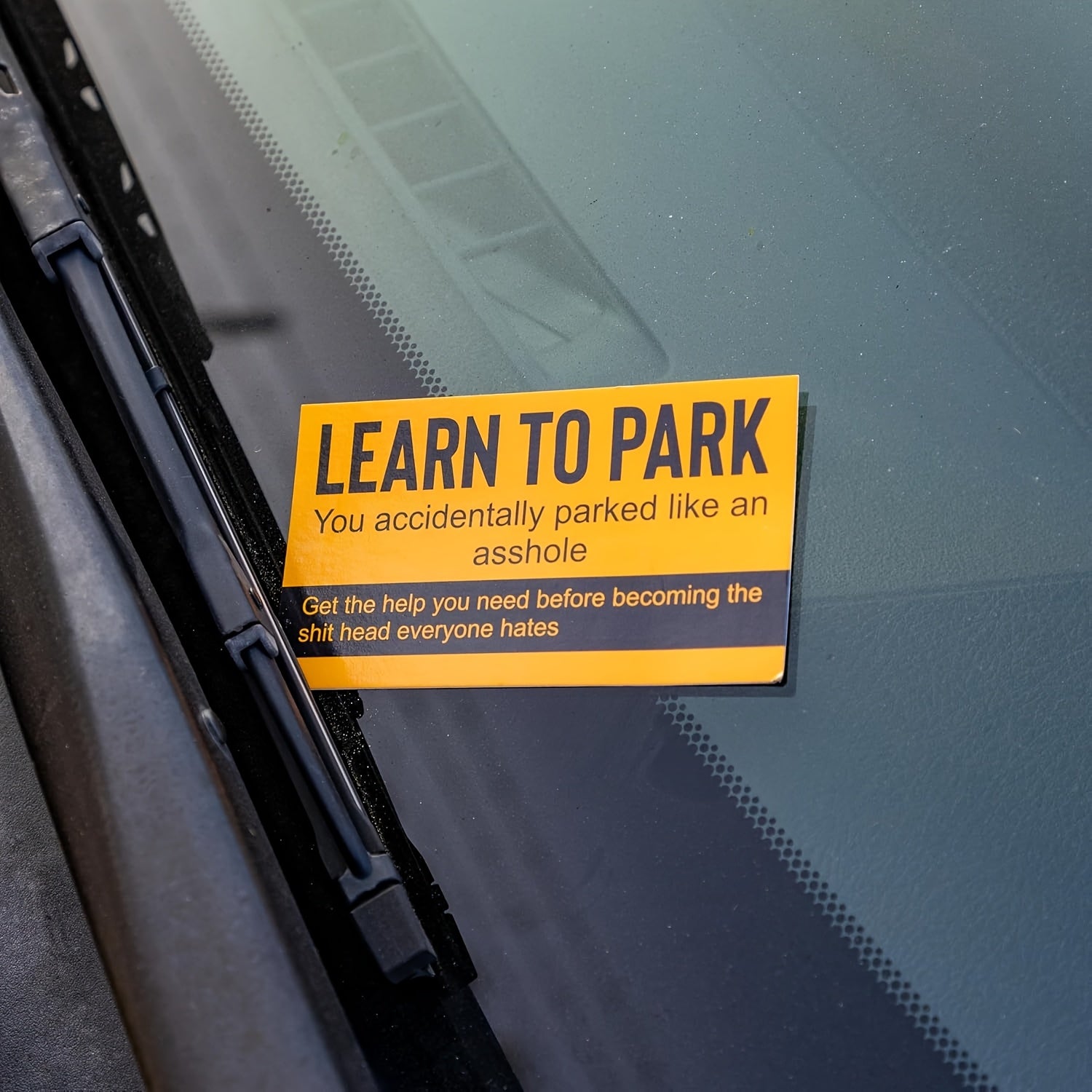 25 Pcs Orange Black Parking Violation Cards - Humorous Enforcement Tickets