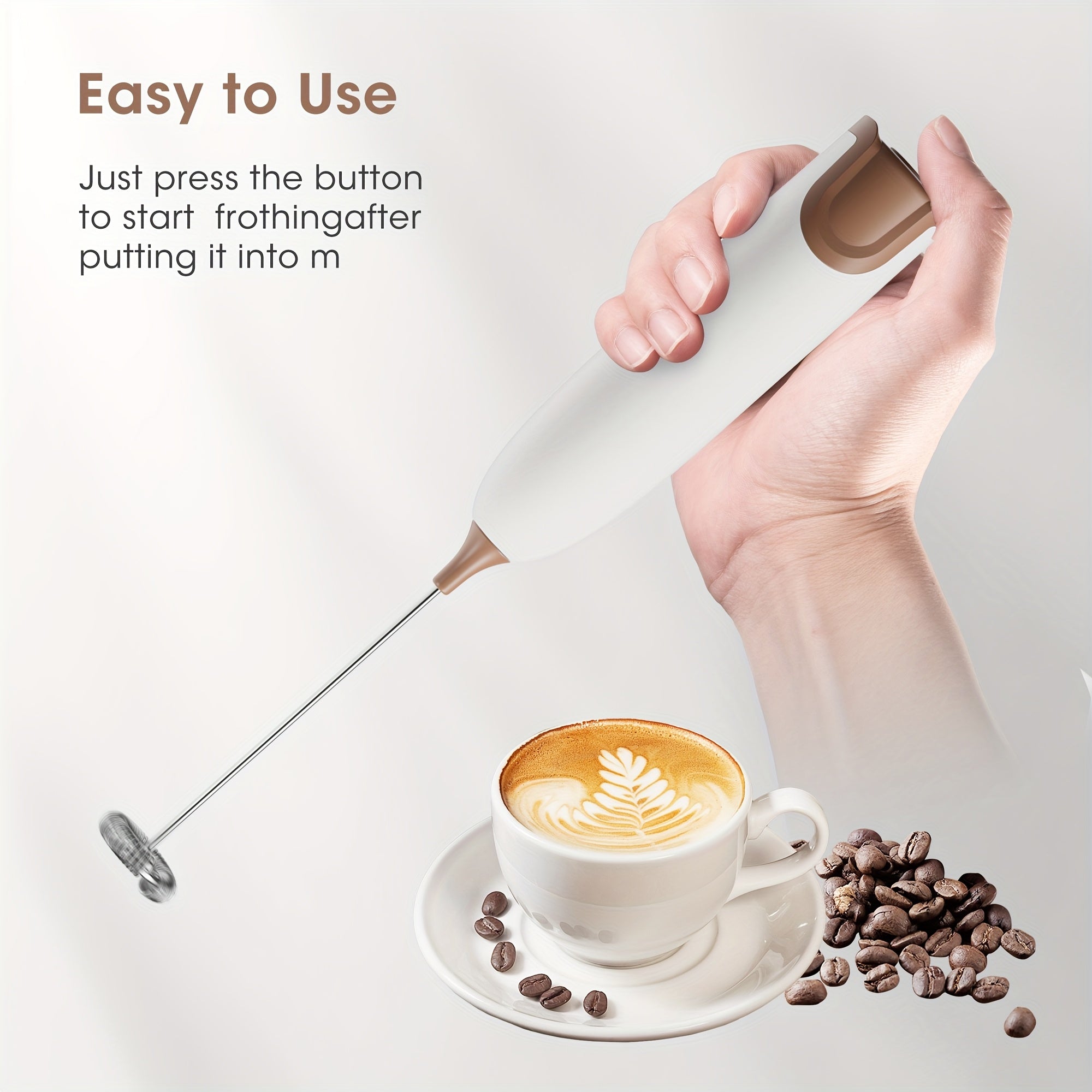 Electric Milk Frother For Frothy Coffee And Creamy Cappuccinos Non-Battery