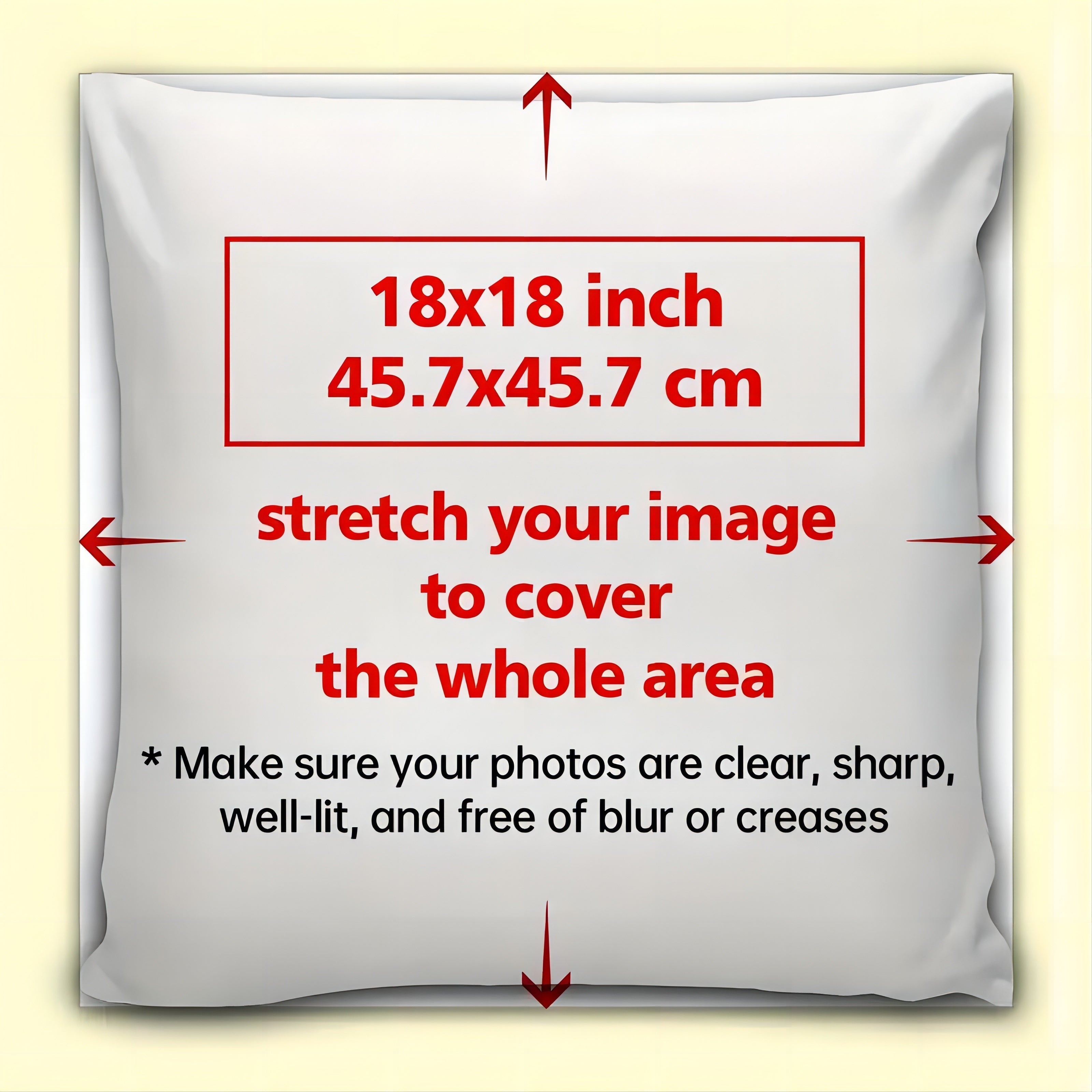 Personalized Family Photo Pillowcase 45.72x45.72 cm Polyester Plush Single-Sided Print