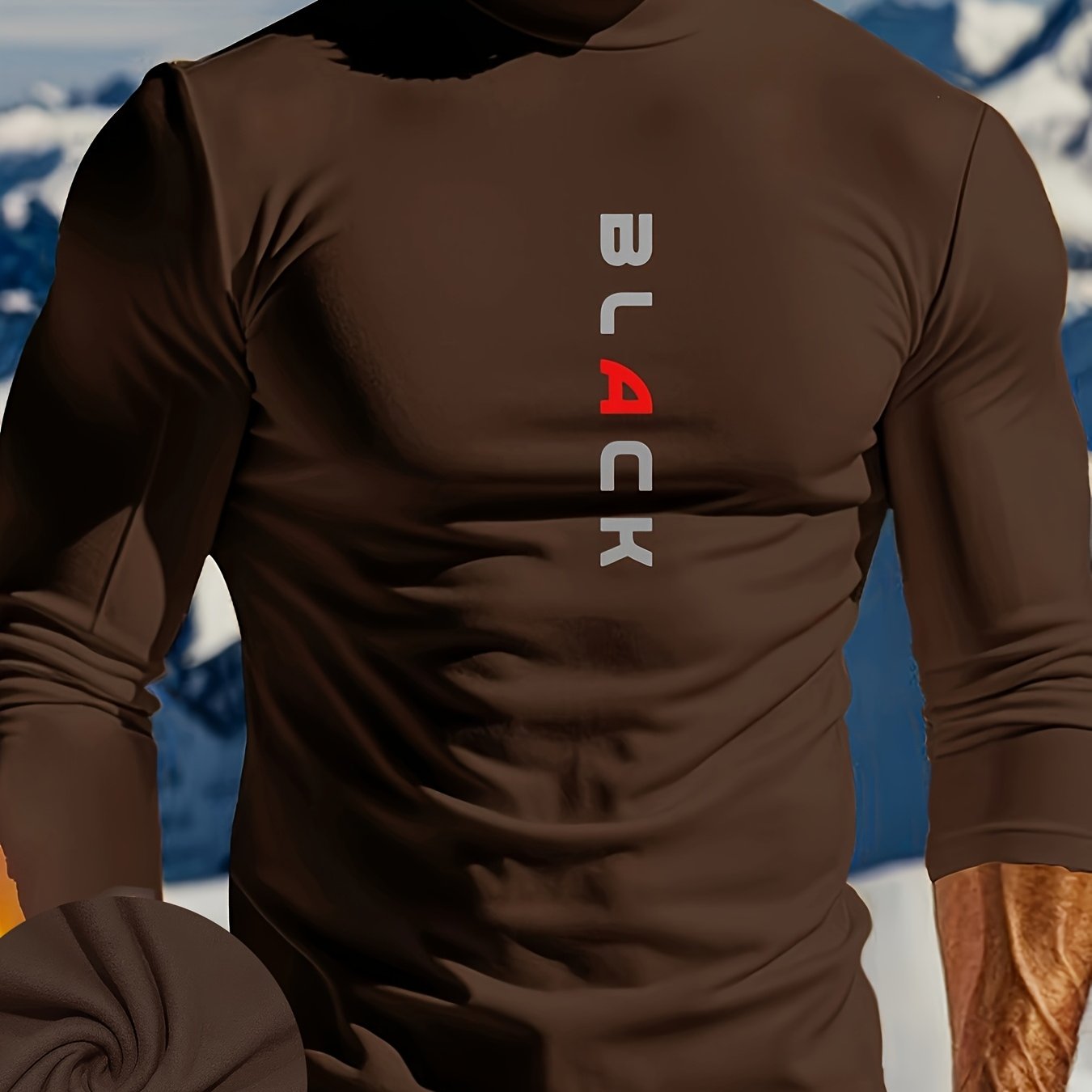 Sudadera de cuello alto elástico para hombre, ropa deportiva de manga larga para otoño e invierno