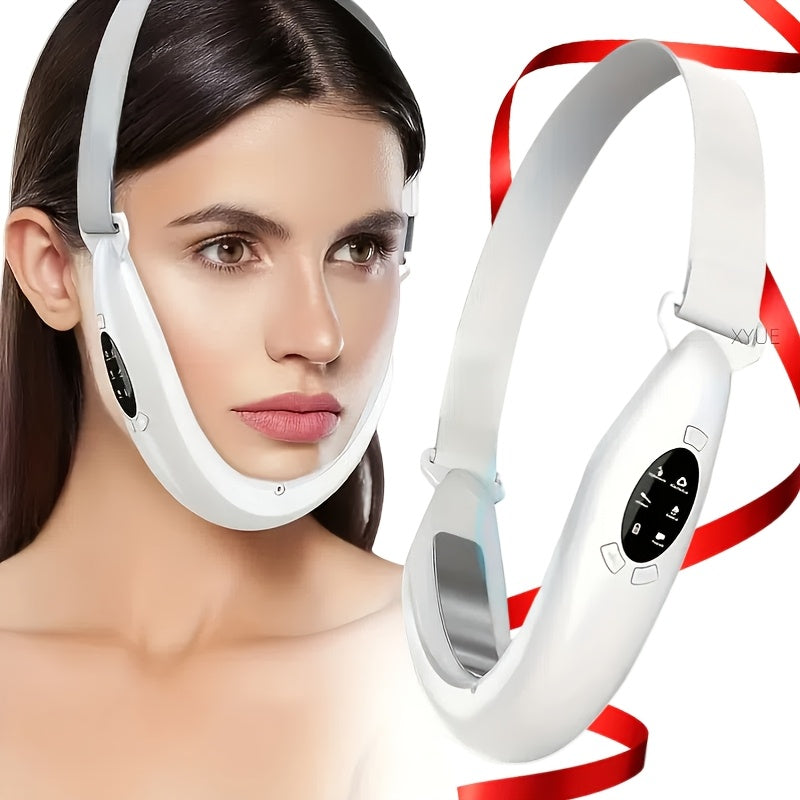 White USB Rechargeable V Line Face Lift Massager for Facial Shaping