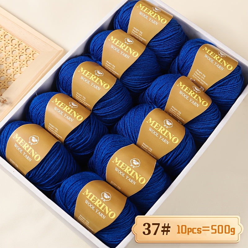 500g Multicolor Wool Yarn and 212g Camel Hair Yarn for Knitting Sweaters Scarves Hats