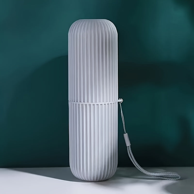 Travel Toothbrush Holder with Rinse Cup and Storage Case for Travel