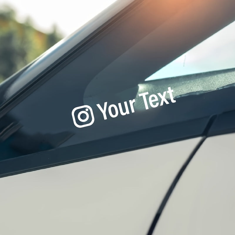 Instagram nomi uchun moslashtiriladigan vinil avtomobil oynasi stikerlari, o'z-o'zidan yopishadigan