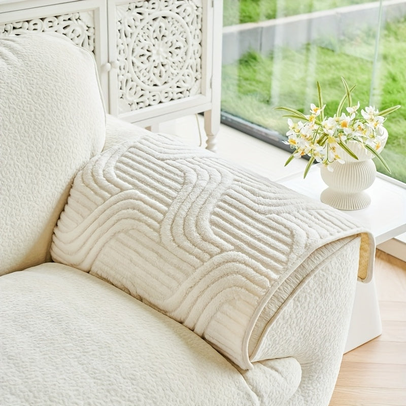 Klassik Stripe Divan qopqog'i, sirpanmaydigan, itga do'st polyester himoya, kreslo, divan, 3-4 o'rinli bo'lakli bo'lak