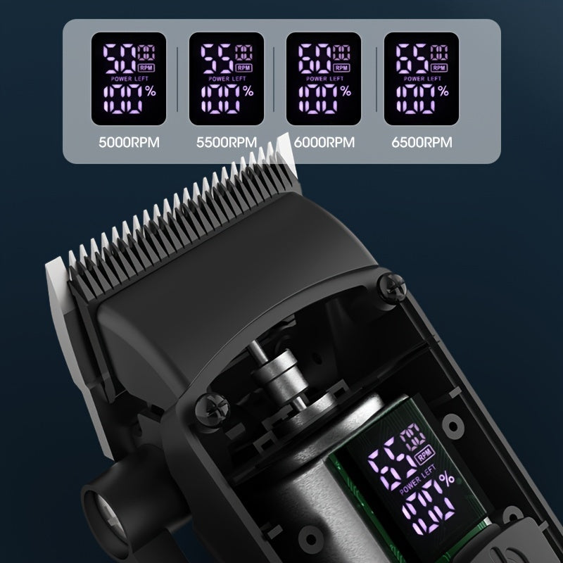 Set of 3 professional electric hair clippers with strong power and 3-in-1 functionality