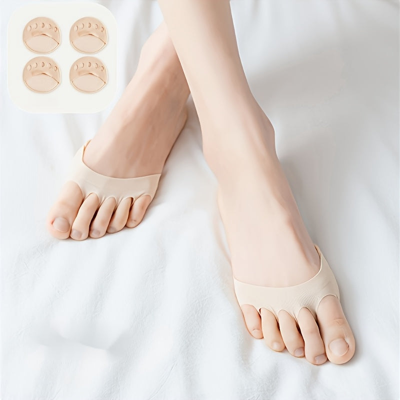 Women Invisible Comfort Socks with Breathable Pads Non-Slip Support