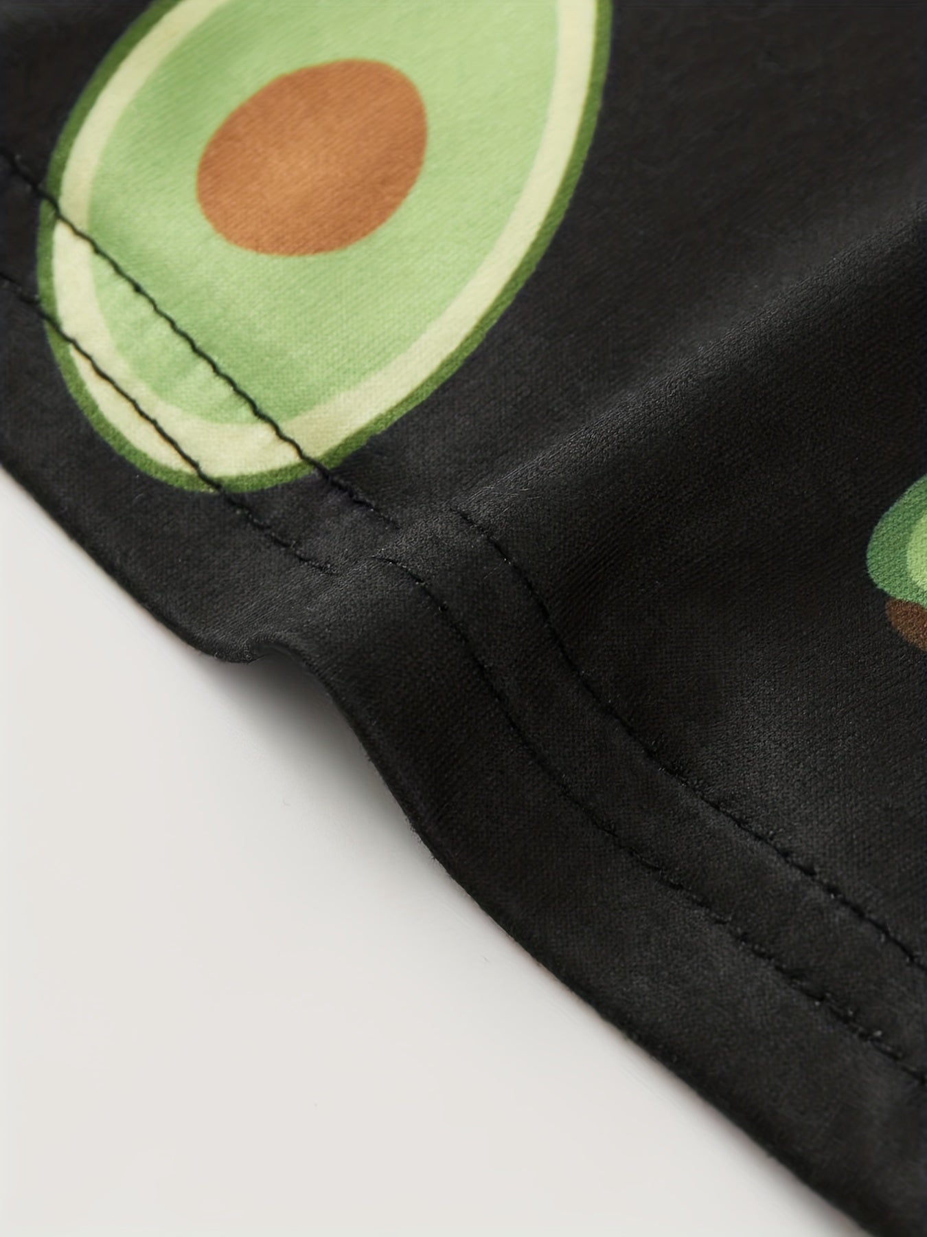 Women's Avocado Print Pajama Set Short Sleeve Top Elastic Waist Shorts and Pants