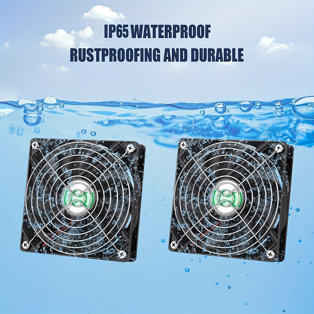 Solar Wind Powered Fan Kit for Greenhouses Sheds Pet Houses Dual Fans Weatherproof Remote