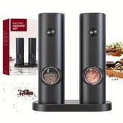 Electric Pepper and Sea Salt Grinder Set 1/2pcs Adjustable Coarseness Battery Operated