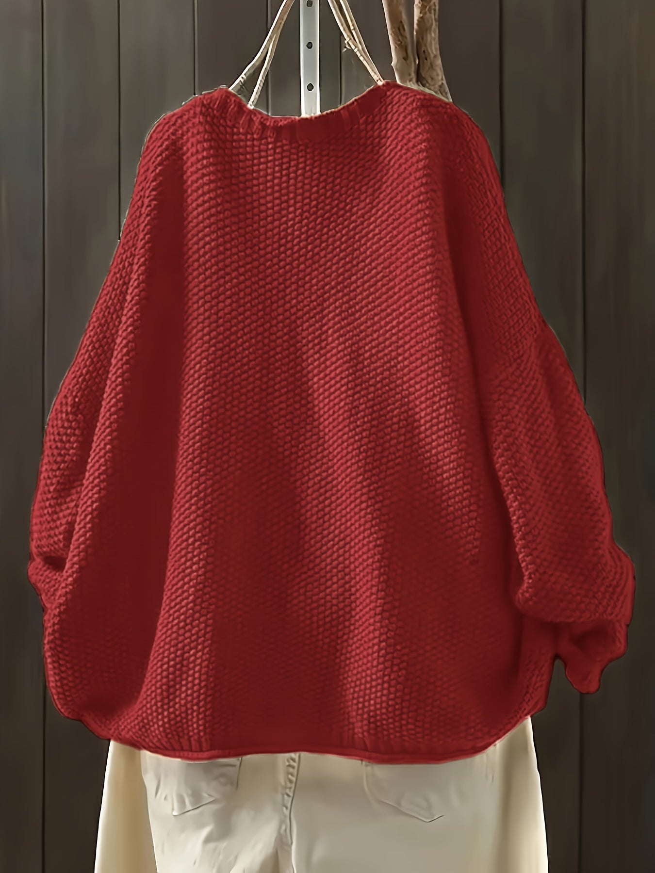 Plus Size Knit Cardigan Women Long Sleeve Button Fall Winter Casual