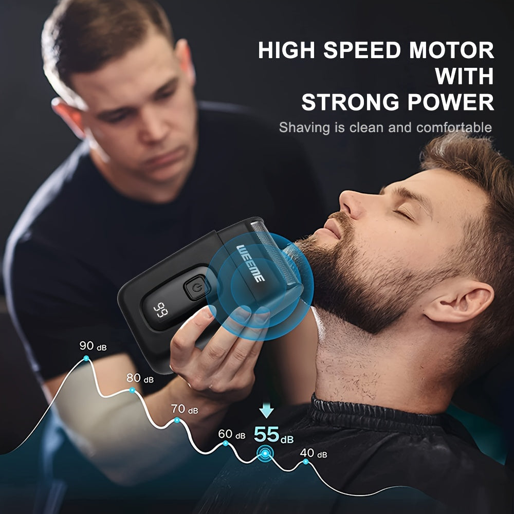 Классический черный трехкомпонентный набор: электробритва, триммер, бритва, USB-зарядка для мужчин