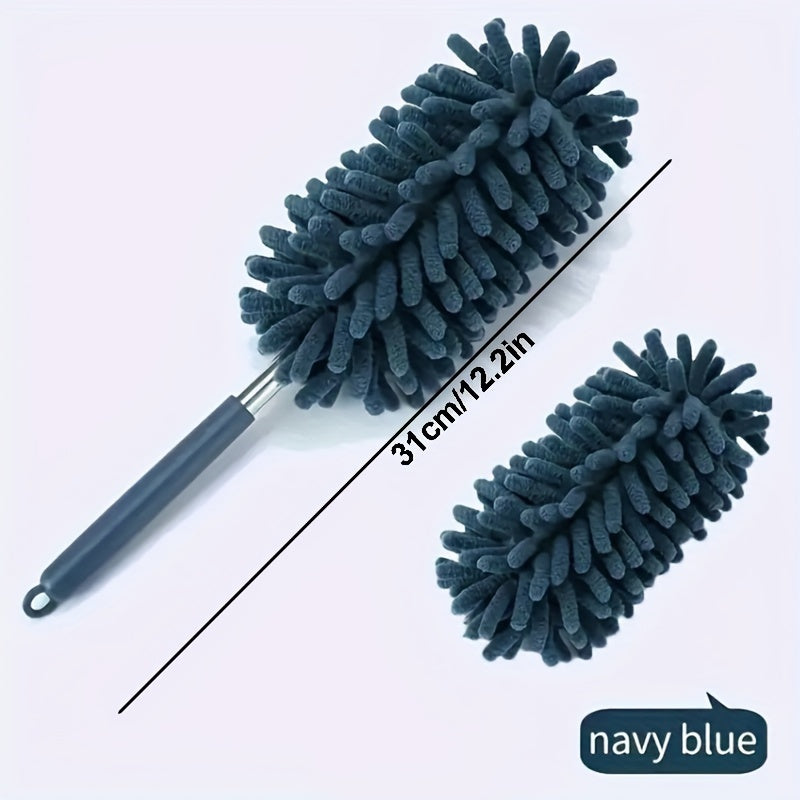 Set of 2 Mini Car Dusting Brushes Microfiber Flexible Adjustable Household Vehicle Interior Cleaning