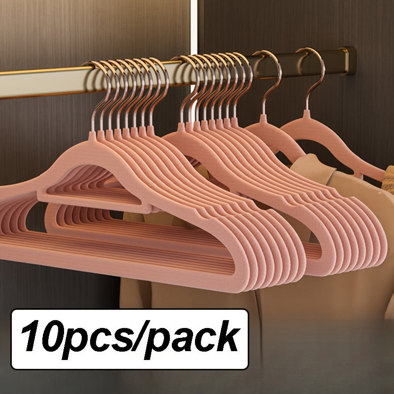 10 Velvet Clothes Hangers Space-Saving Durable for Coats Skirts Pants