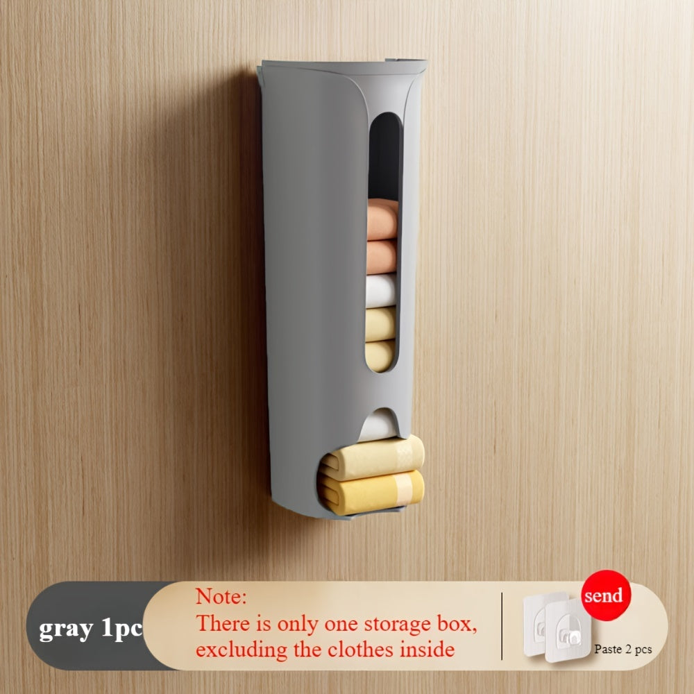 Plastic Garbage Bag Storage Box with Lid Wall-Mounted Organizer for Underwear Socks Kitchen Home