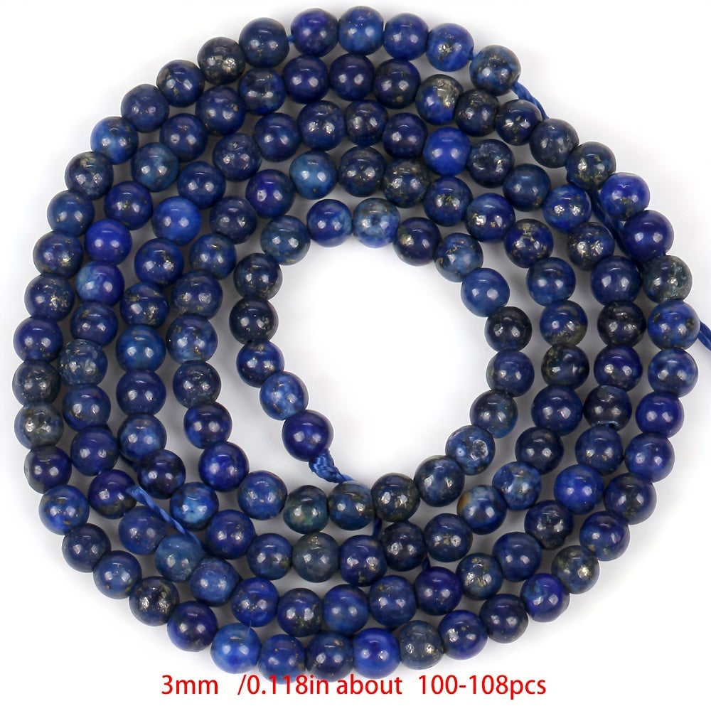 Cuentas separadoras de piedra natural de 3 mm para hacer joyería, amatista, cuarzo rosa, turquesa, ágata