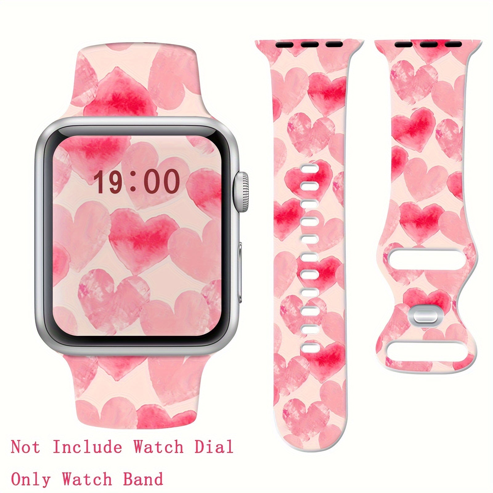 Силиконовый ремешок для смарт-часов с раскладным замком, совместимый с iWatch SE/Series 1-10, спортивный заменяемый ремешок, подарок для мужчин и женщин - 1 упаковка