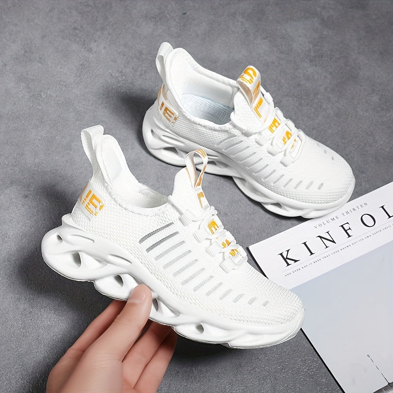 Yigitlar uchun kundalik sport poyabzali, shokni yutuvchi EVA taglik bilan, sirpanmaydigan, pastki qismi mato yuqori qismi